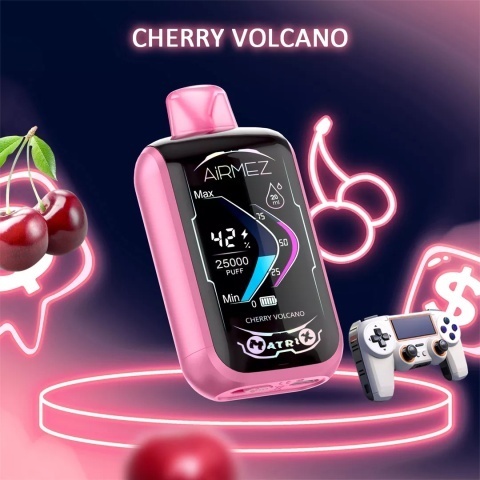 AiRMEZ Matrix Jednorazowy e-papieros 25000 Buchów o smaku Cherry Volcano