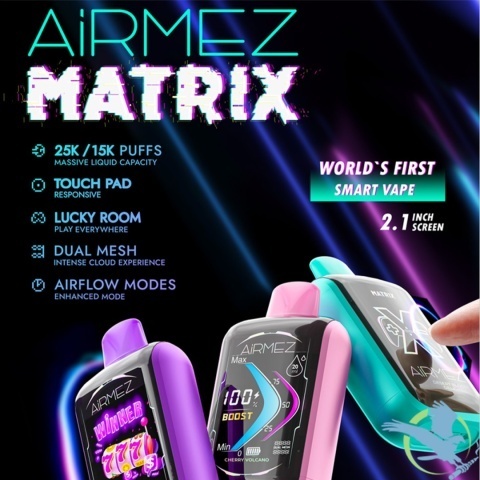 AiRMEZ Matrix Jednorazowy e-papieros 25000 Buchów o smaku Velvet Strawberry Cake