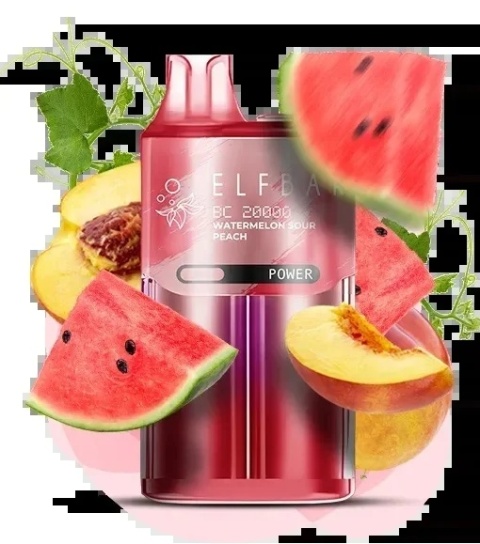 E-papier Watermelon Sour Peachosy ELFBAR BC20000