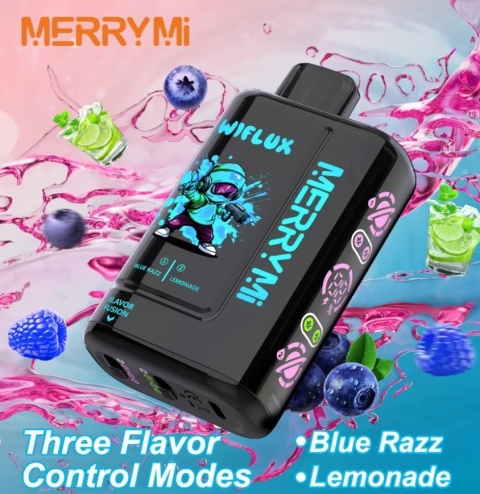 E-papieros MerryMI 24000 Wiflux Blue Razz/Lemonade